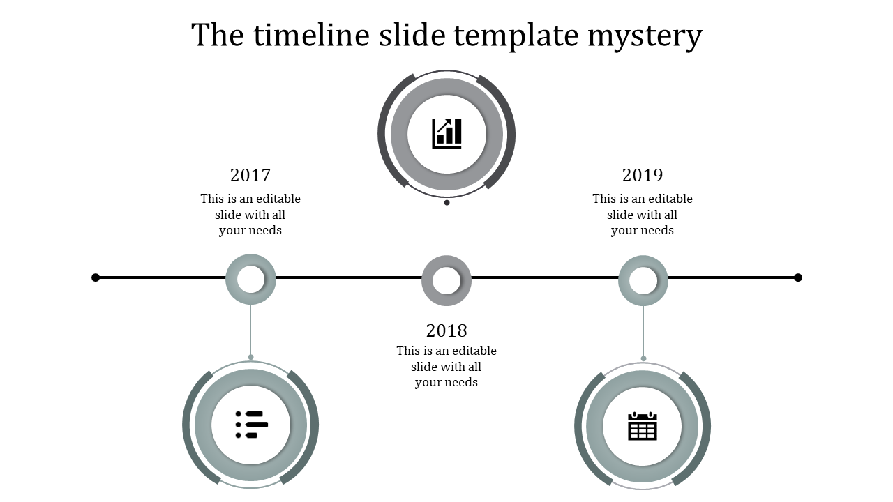 Amazing PowerPoint Timeline Template Design-Grey Color